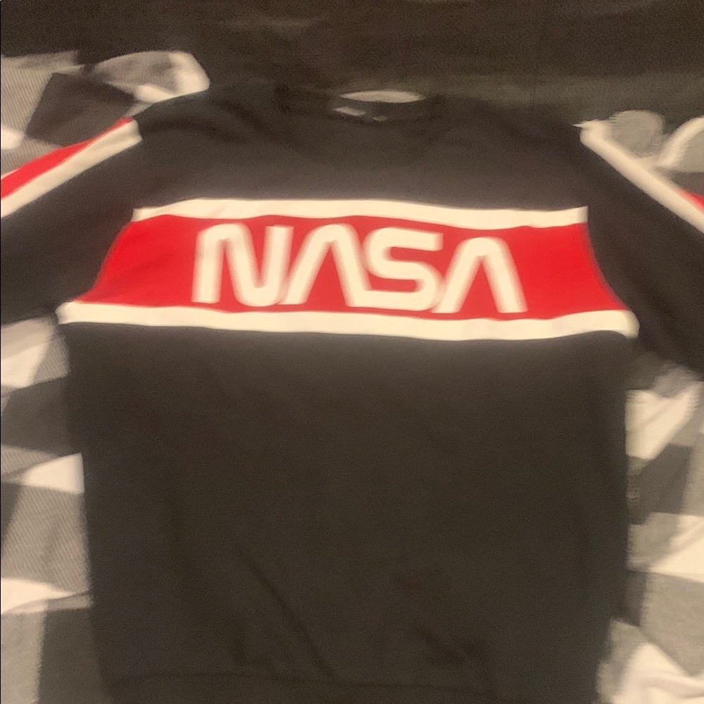 Chemistry Crewneck Sweater Black and Red Bold Design